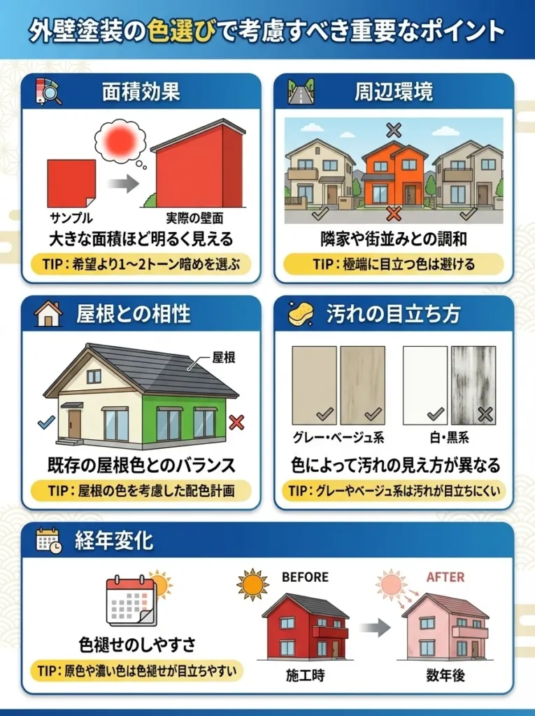 色選びで考慮すべき重要なポイント