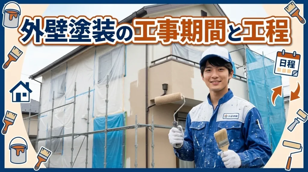 外壁塗装の工事期間と工程