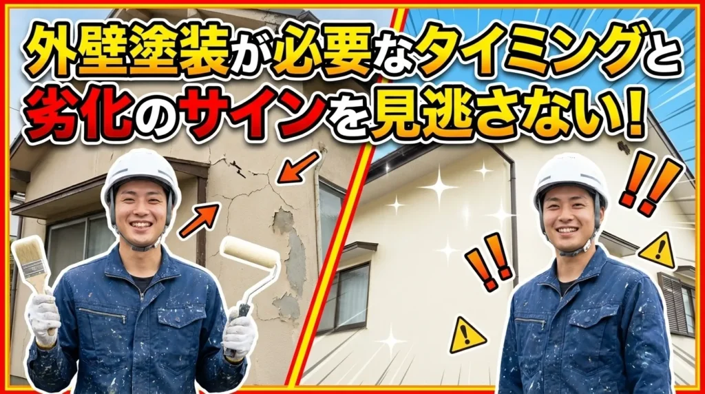 外壁塗装が必要なタイミングと劣化のサインを見逃さない