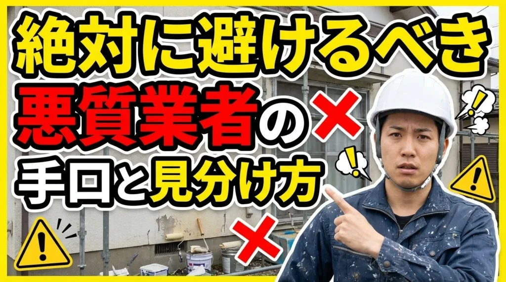 絶対に避けるべき悪質業者の手口と見分け方
