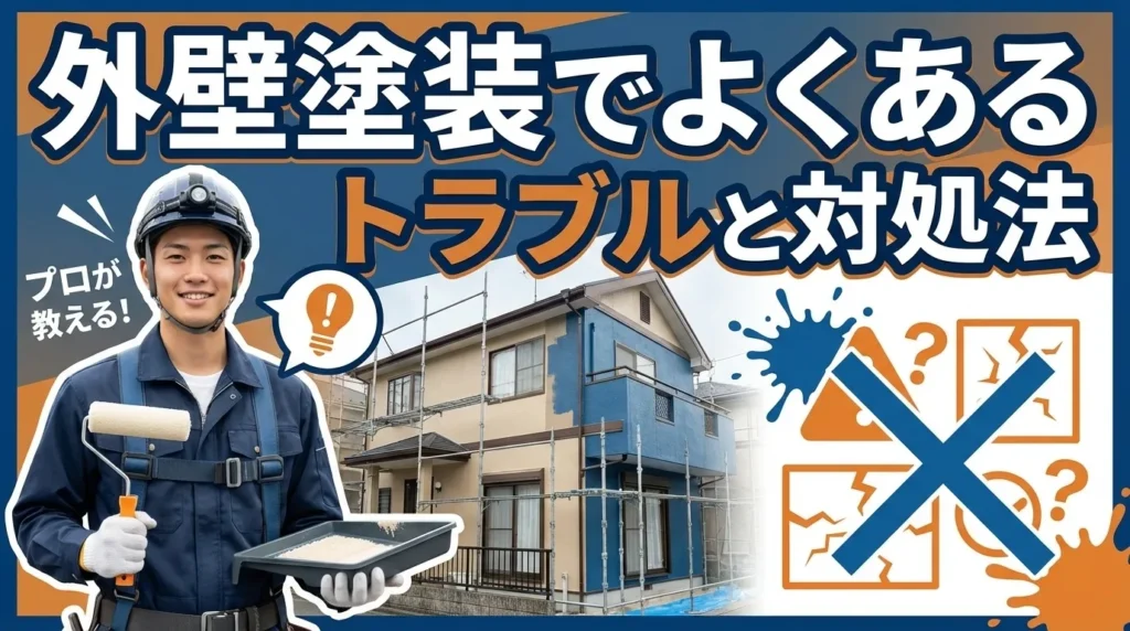 外壁塗装でよくあるトラブルと対処法