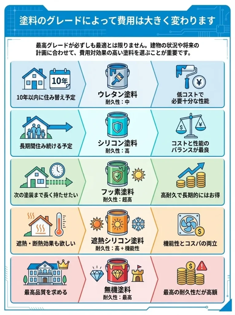 塗料のグレード