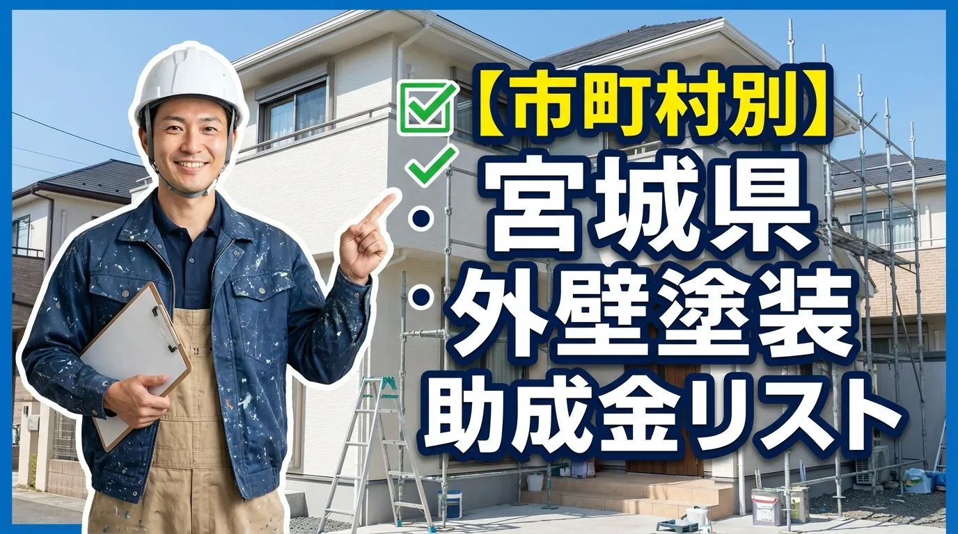 【市町村別】宮城県で外壁塗装助成金が使える地域の完全リスト