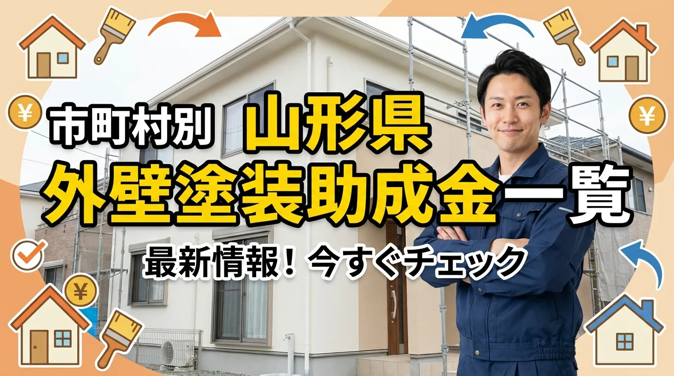 【市町村別完全版】山形県35市町村の外壁塗装助成金一覧