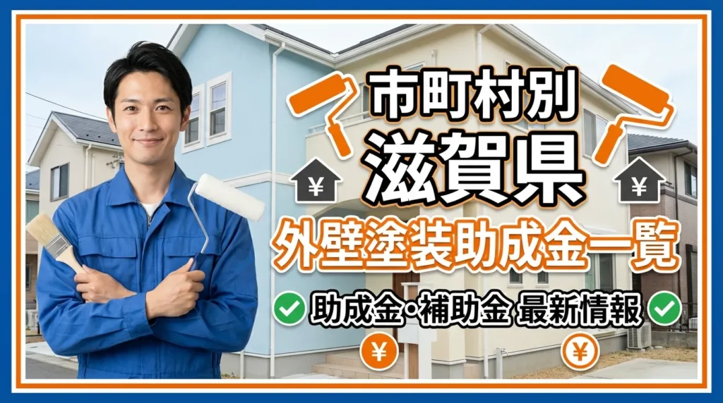 【市町村別完全版】滋賀県の外壁塗装助成金一覧