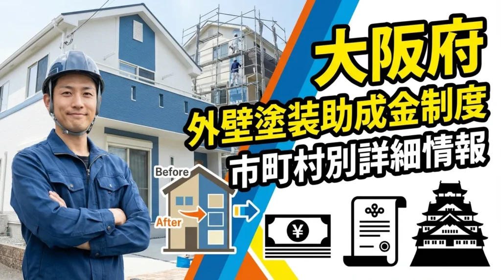 【市町村別詳細】大阪府の外壁塗装助成金制度