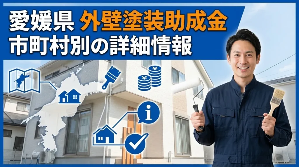 【市町村別詳細】愛媛県の外壁塗装助成金情報