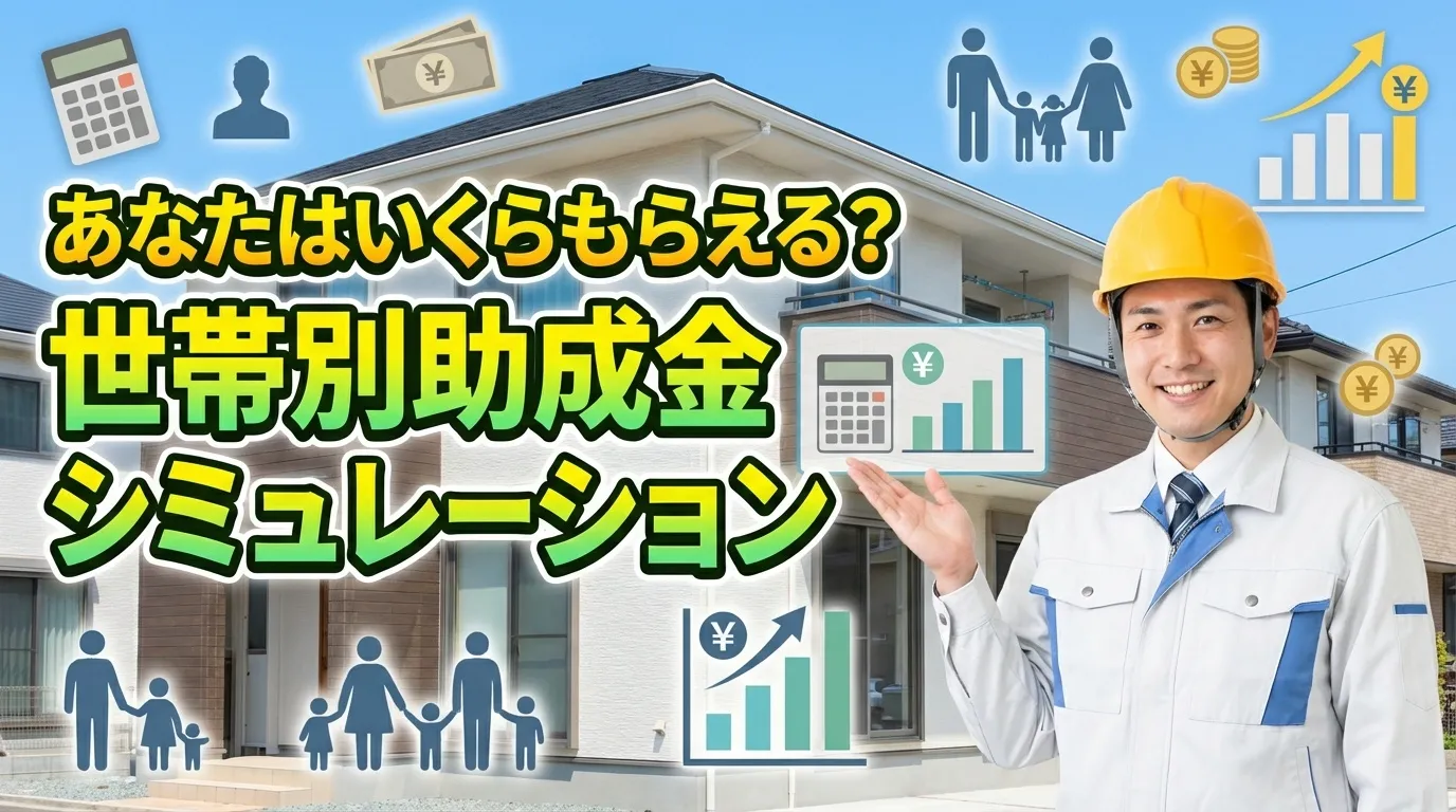 あなたはいくらもらえる？世帯別助成金シミュレーション