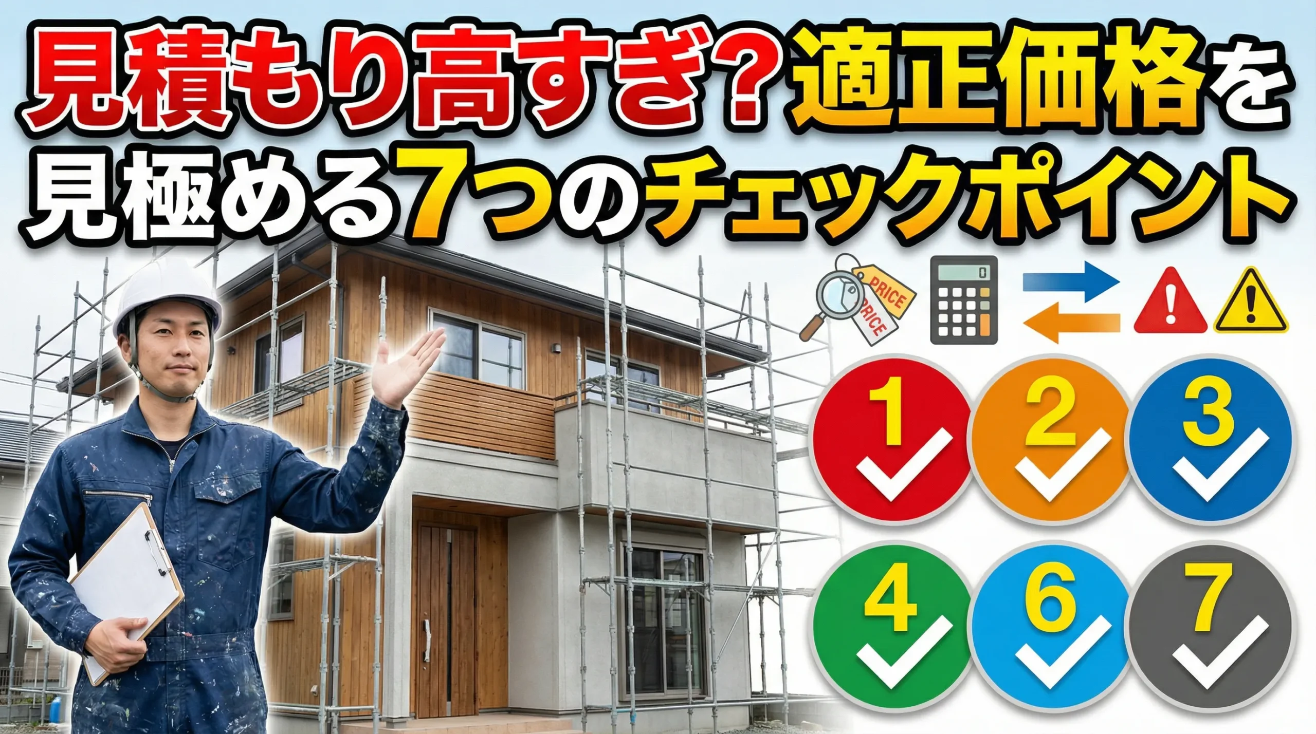 この見積もりは高すぎる？適正価格を見極める7つのチェックポイント