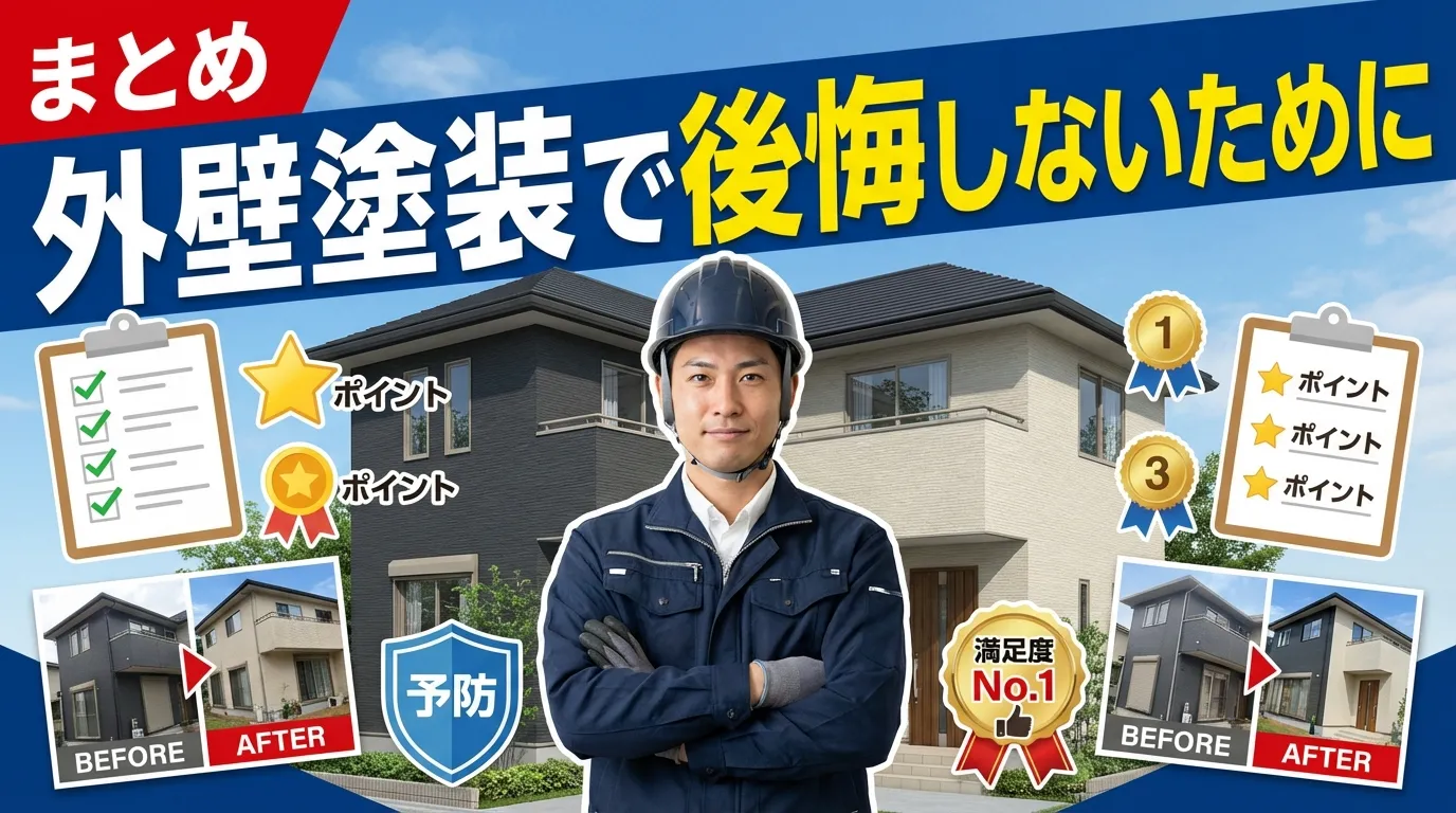 まとめ：30坪住宅の外壁塗装で後悔しないために