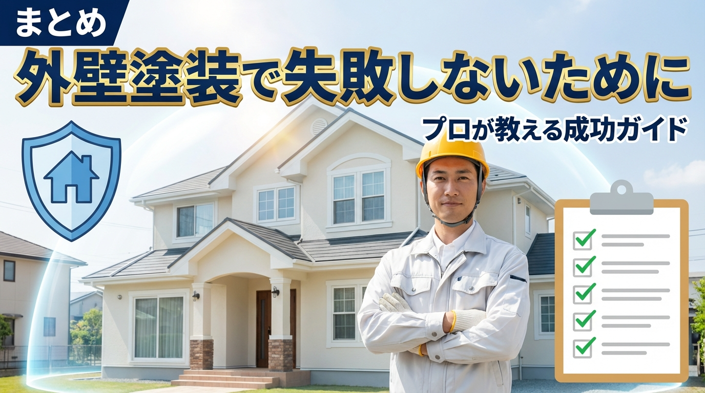 まとめ：外壁塗装で失敗しないために