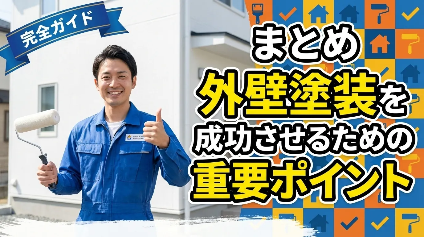 まとめ：外壁塗装を成功させるための最重要ポイント