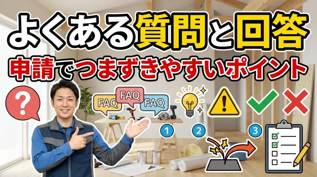 よくある質問と回答 申請でつまずきやすいポイント