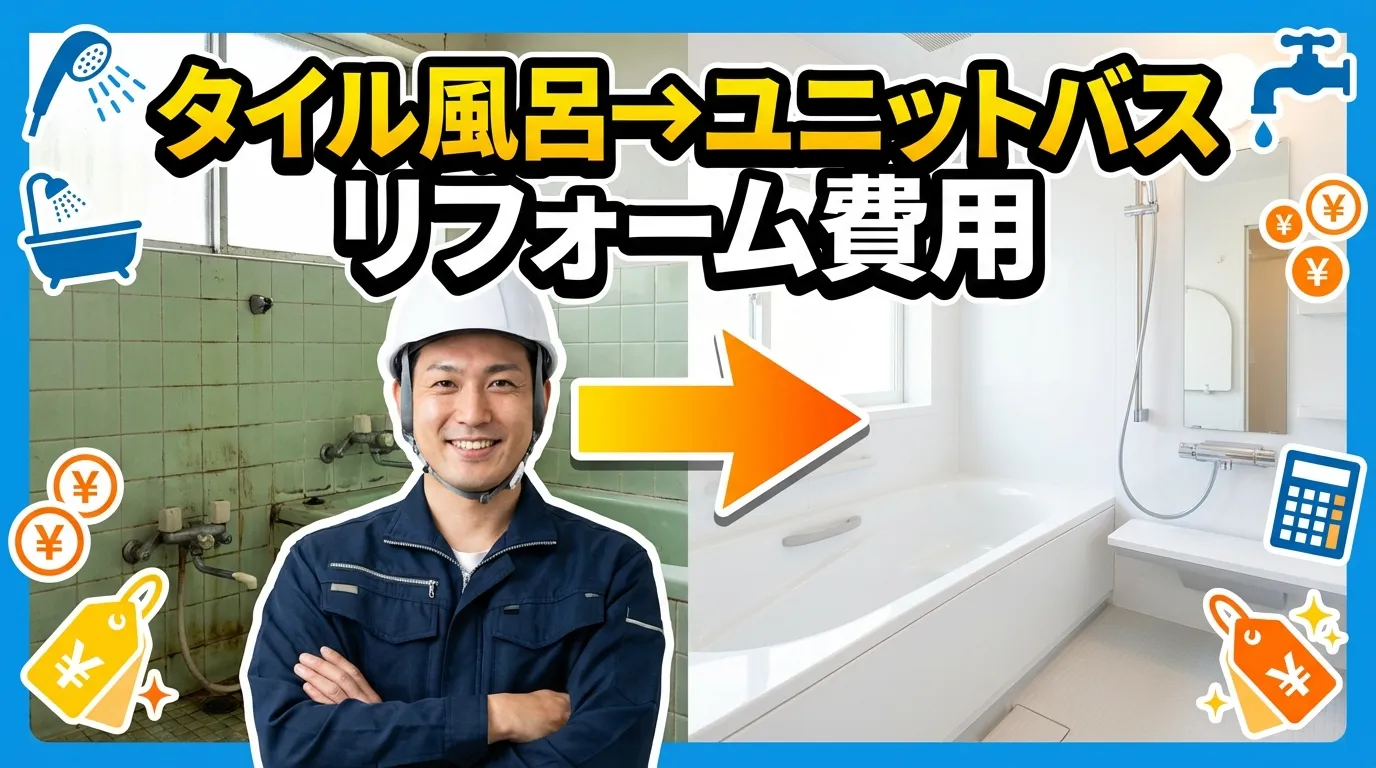 タイル風呂からユニットバスへのリフォーム費用