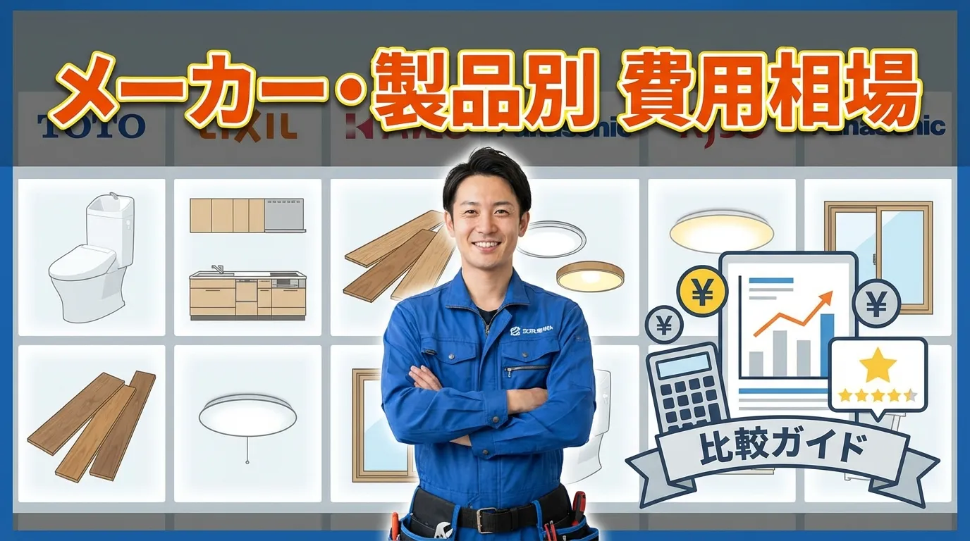 メーカー・製品別の費用相場