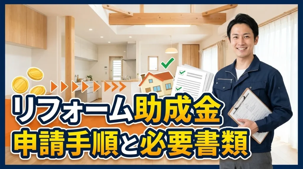リフォーム助成金の申請手順と必要書類