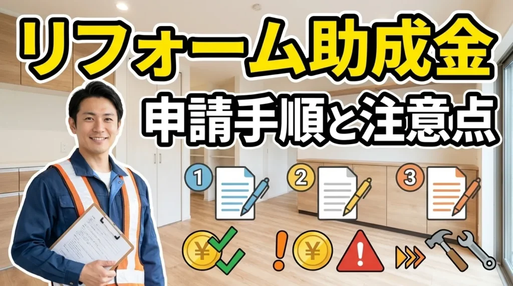 リフォーム助成金の申請手順と注意点