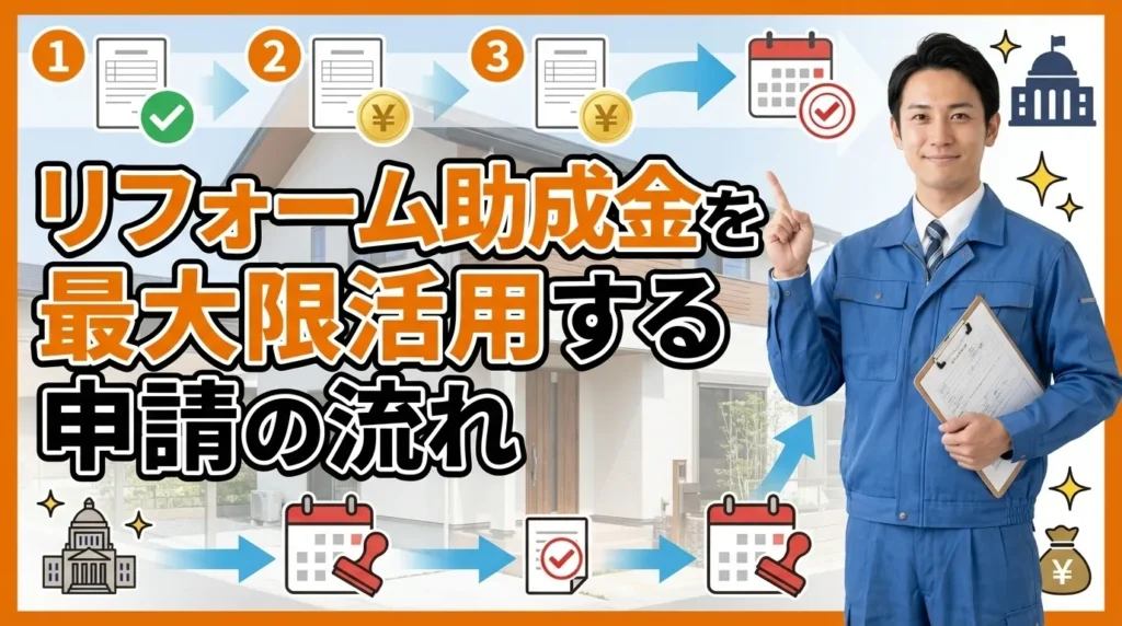 リフォーム助成金を最大限活用するための申請の流れ