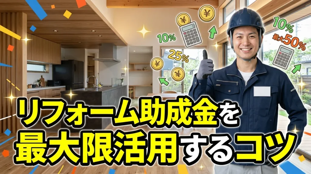 リフォーム助成金を最大限活用するコツ