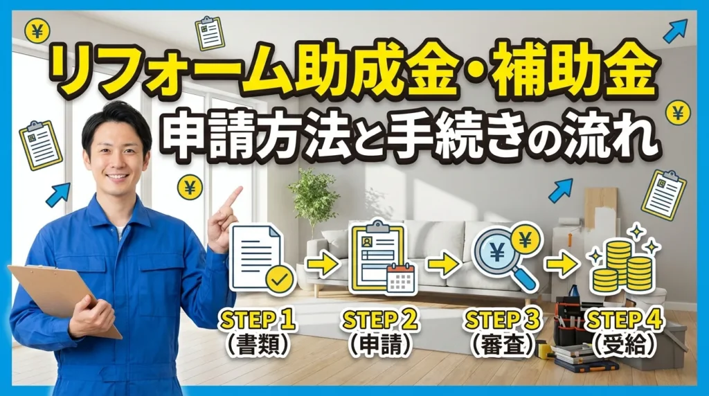 リフォーム助成金・補助金の申請方法と手続きの流れ
