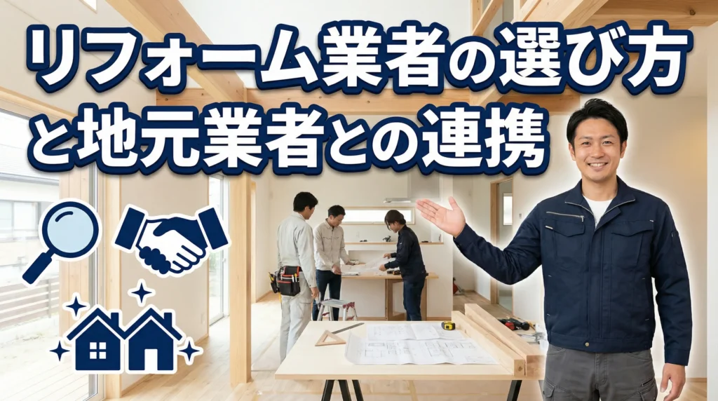 リフォーム業者の選び方と地元業者との連携