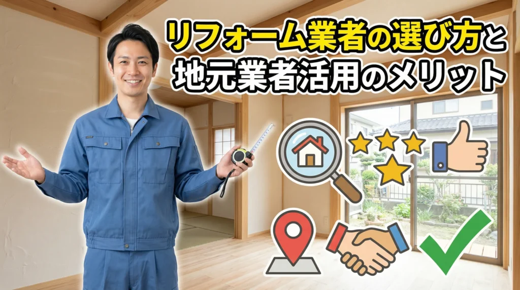 リフォーム業者の選び方と地元業者活用のメリット