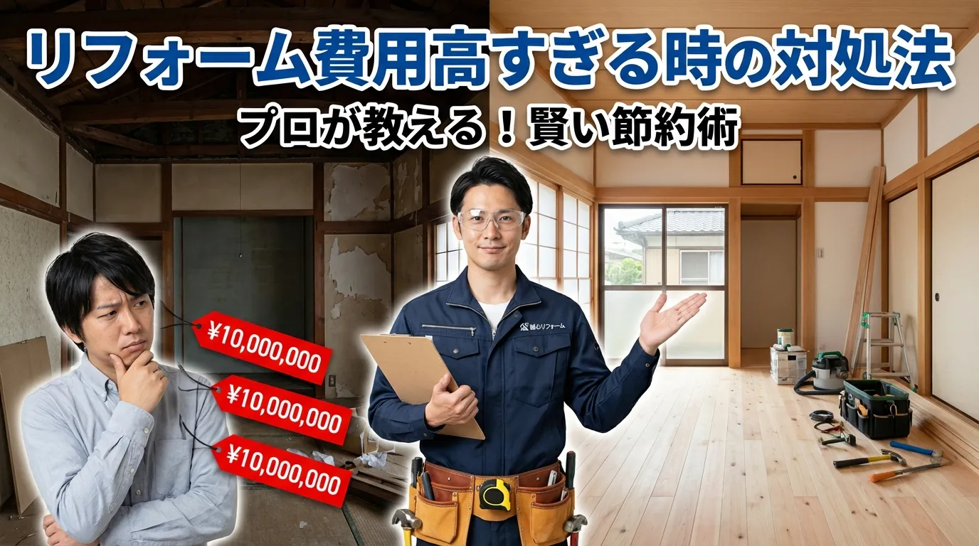 リフォーム費用が高すぎる時の対処法
