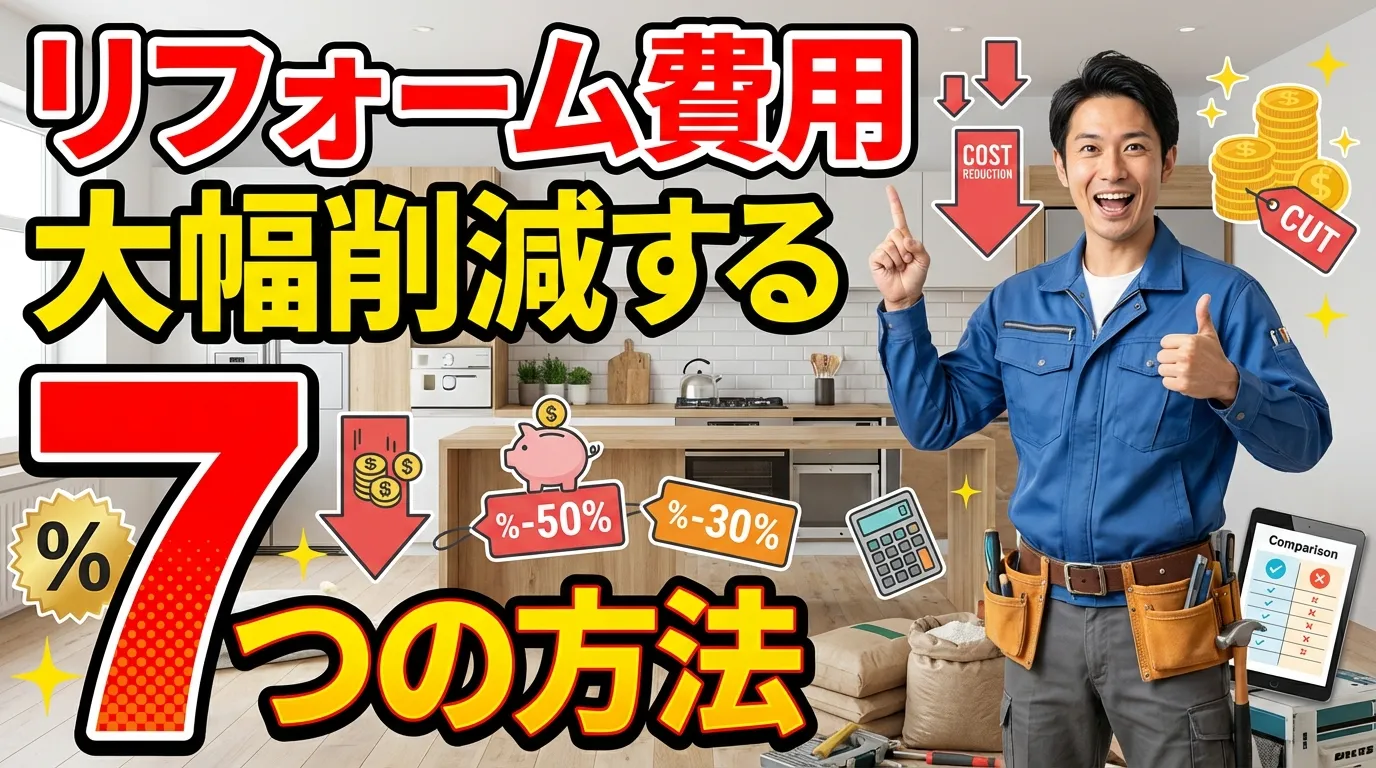 リフォーム費用を大幅に削減する7つの具体策