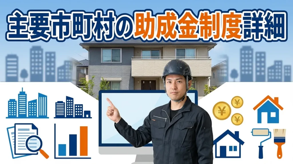 主要市町村の助成金制度詳細