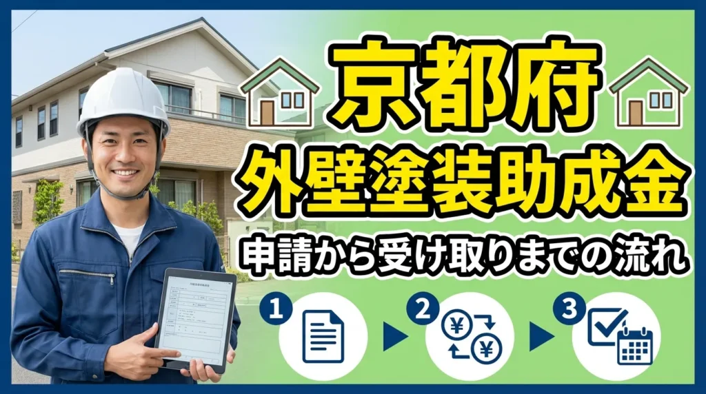 京都府で外壁塗装の助成金申請から受け取りまでの流れ