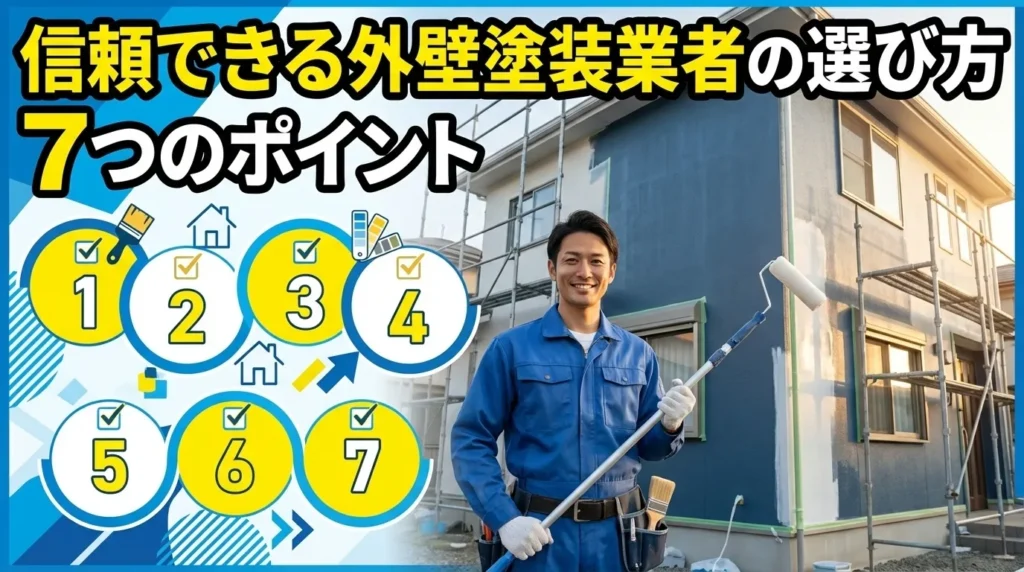 信頼できる外壁塗装業者の選び方7つのポイント