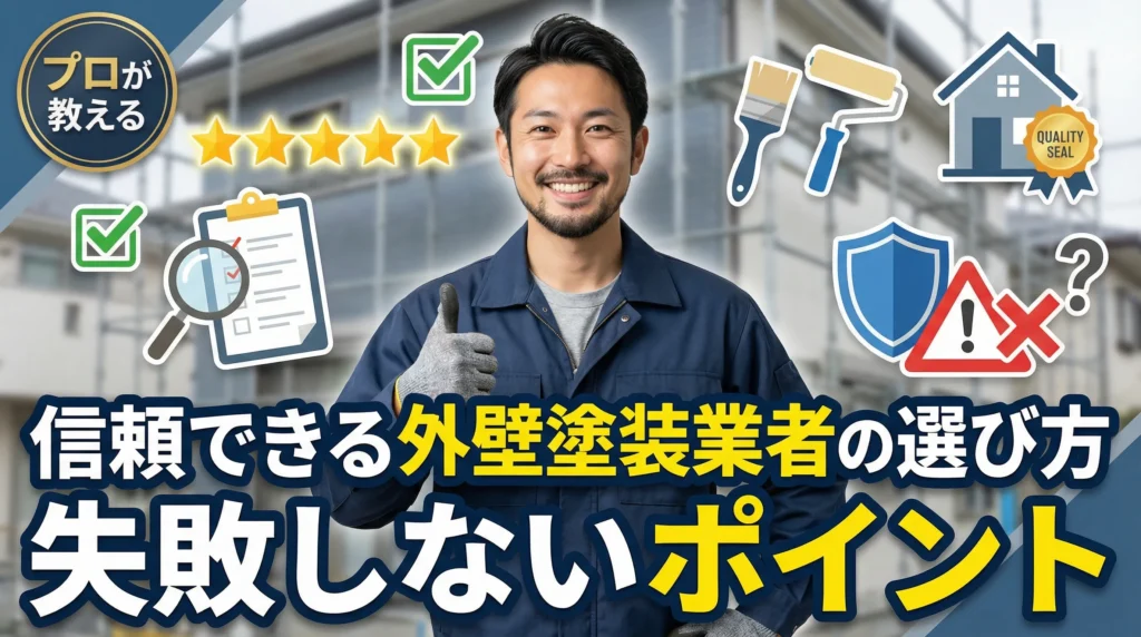 信頼できる外壁塗装業者の選び方と失敗しないポイント