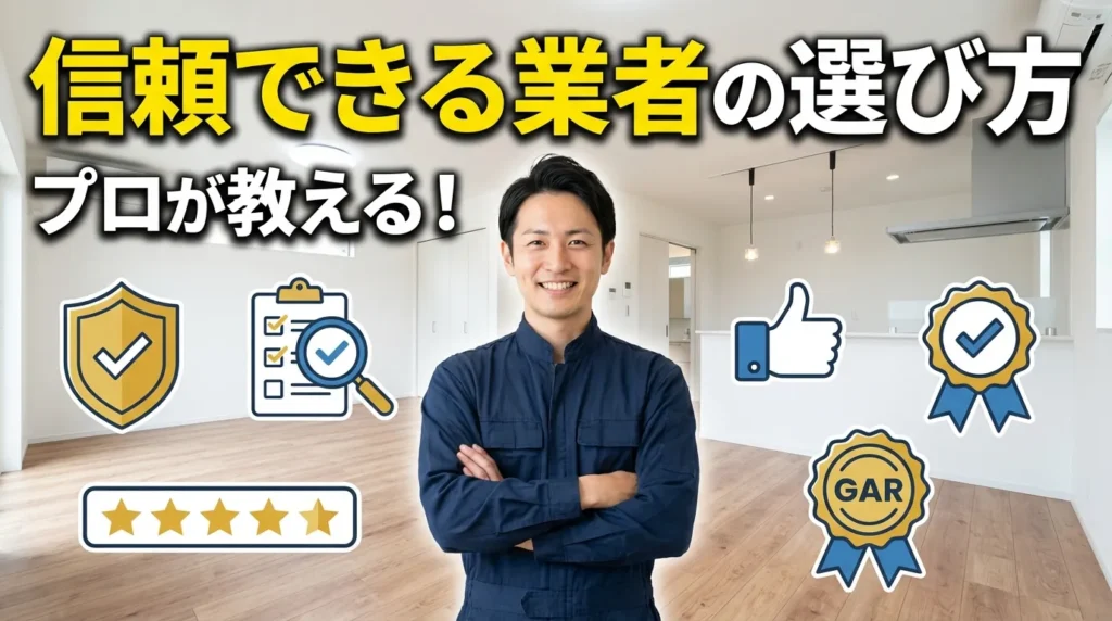 信頼できる施工業者の選び方