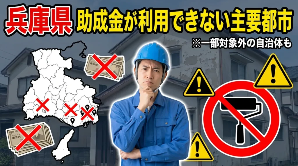 兵庫県で助成金が利用できない主要都市の情報