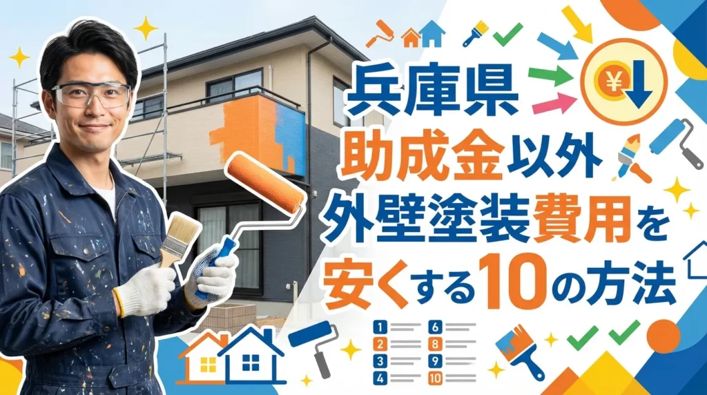 兵庫県で助成金以外に外壁塗装費用を抑える10の方法