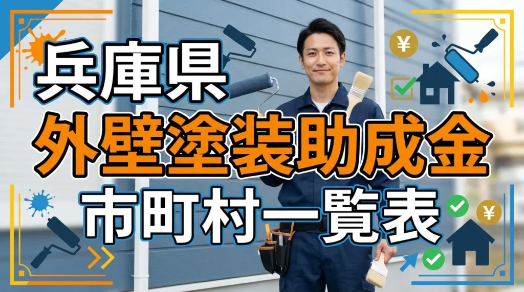 兵庫県で外壁塗装に助成金がある市町村一覧表