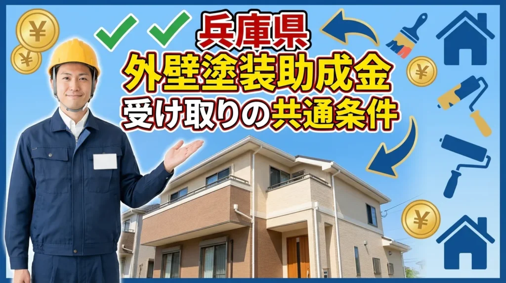 兵庫県で外壁塗装の助成金を受け取るための共通条件
