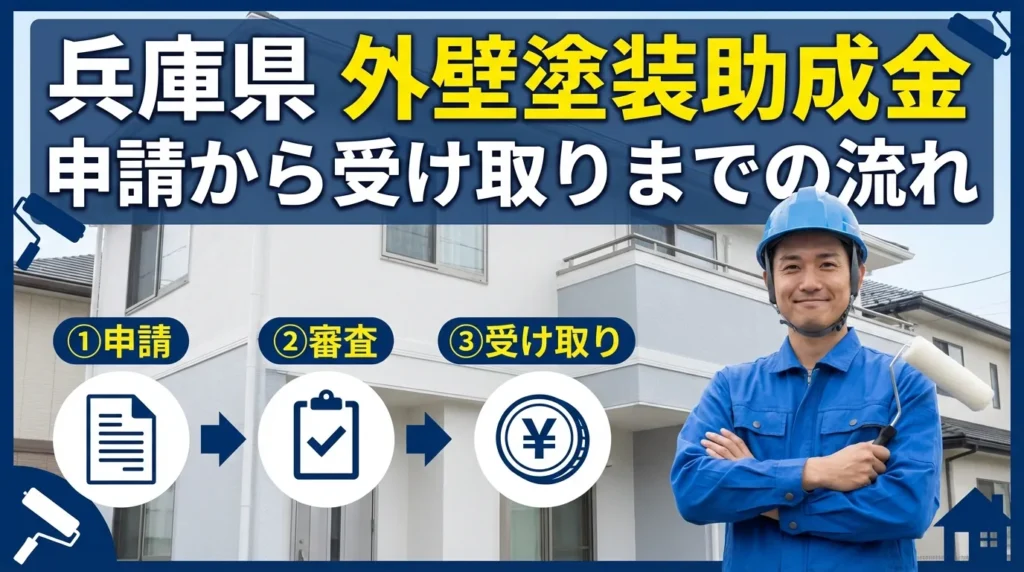兵庫県の外壁塗装助成金 申請から受け取りまでの流れ