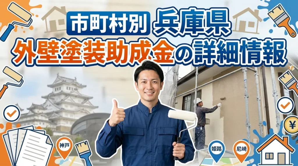 兵庫県各市町村の外壁塗装助成金詳細情報