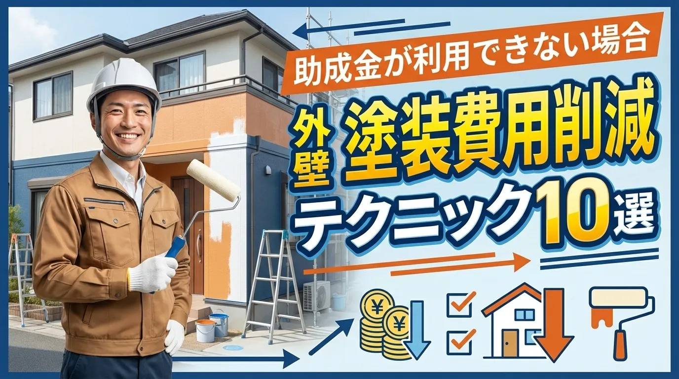 助成金が利用できない場合の外壁塗装費用削減テクニック10選