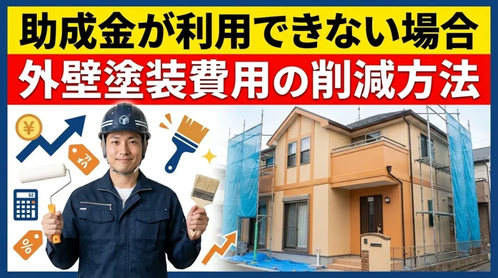 助成金が利用できない場合の外壁塗装費用削減方法