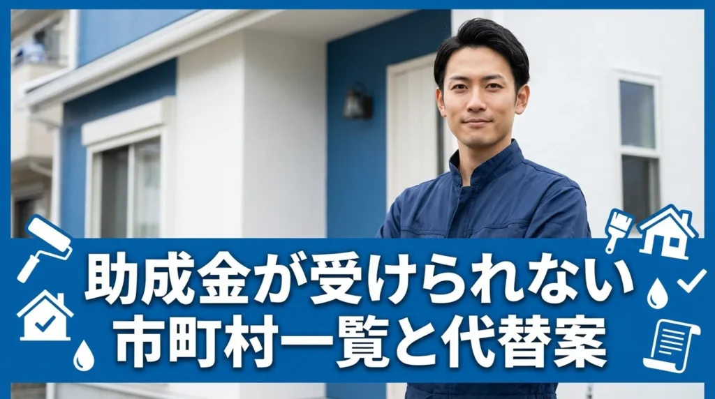 助成金が受けられない市町村一覧と代替案