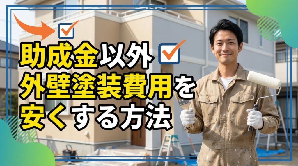 助成金以外で外壁塗装の費用を削減する実践的な方法