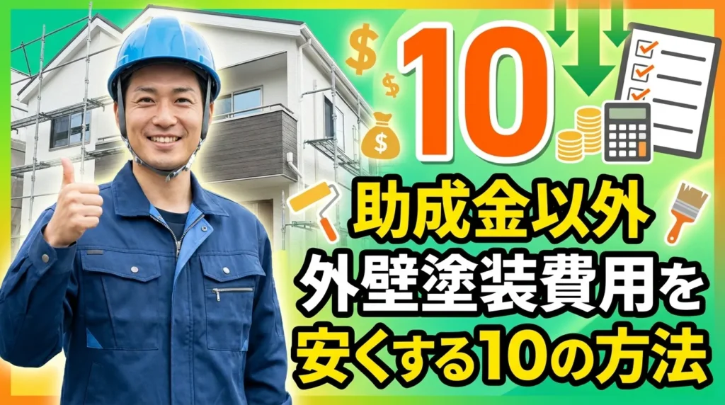 助成金以外で外壁塗装の費用を安くする10の実践方法