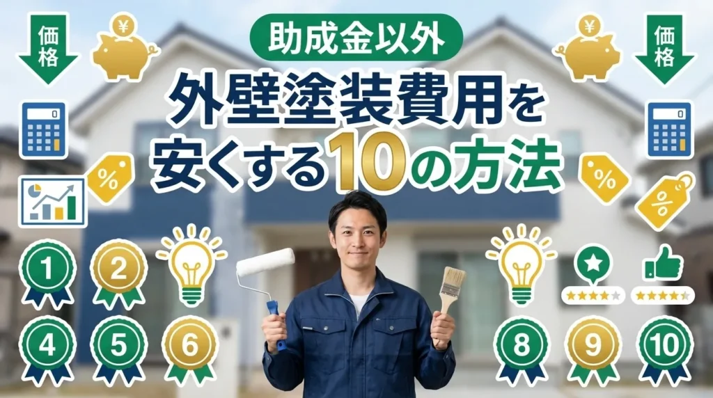 助成金以外で外壁塗装の費用を安くする10の方法