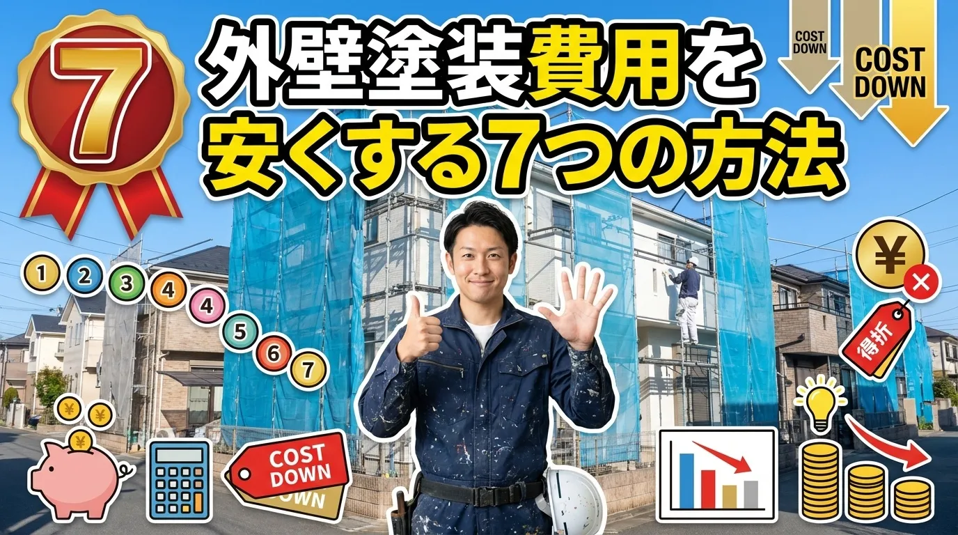 助成金以外で外壁塗装の費用を安くする7つの方法