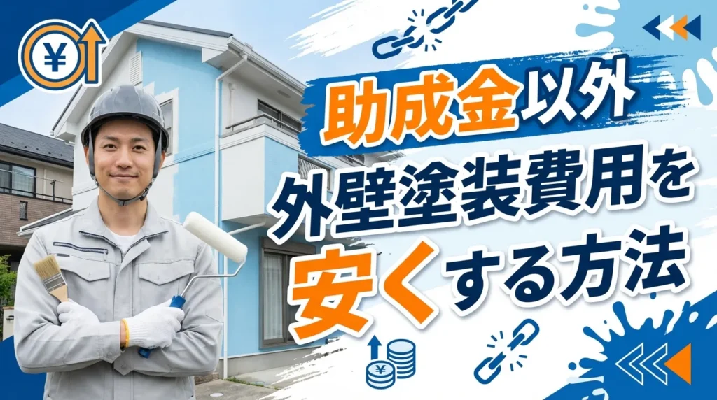助成金以外で外壁塗装の費用を抑える実践的な方法