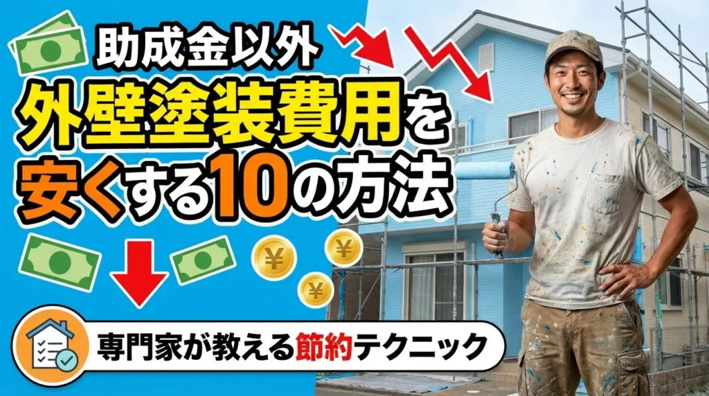 助成金以外で外壁塗装費用を削減する10の実践方法