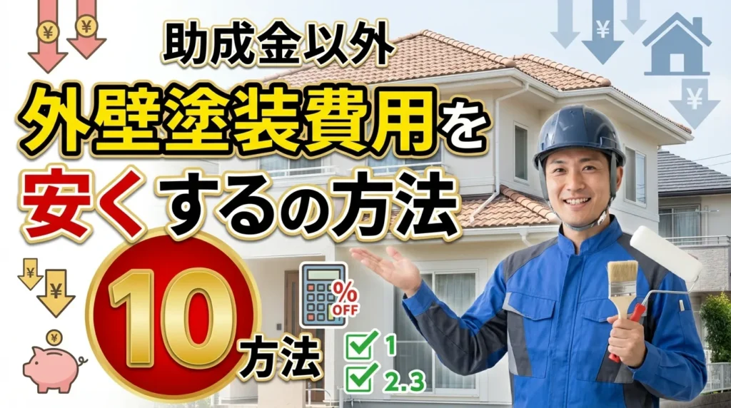 助成金以外で外壁塗装費用を抑える10の実践的方法