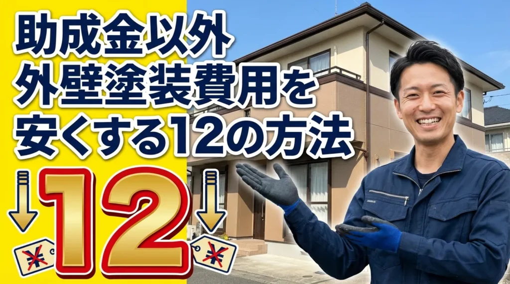 助成金以外で外壁塗装費用を抑える12の実践的方法